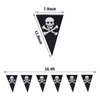 45Pcs Pirate Banner, Pirate Theme Party Decorations Supplies, Skull Pirate Flag Triangle Flag for Pirate Party Birthday Party and halloween Decoration