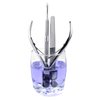 Crystal Disinfection Glass Cup Acrylic Liquid Powder Dappen Dish with Stainless Steel Metal Lid Glassware Tool For Nail Art,HJ-NAPB028