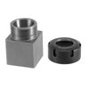 ZEONHAK ER 32 Collet Block, Hard Steel Fast Set-Up Spring Chuck Block Holder with Collet Nut for CNC Milling Lathe Engraving Tool, Square