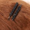 Rhinestone Bobby Pin, hair jewelry bobby pins Crystal Metal Hair Clips Diamond Wedding Bridal Hair Accessories for Women bobby pins decorative rhinestone Ladies (Black)