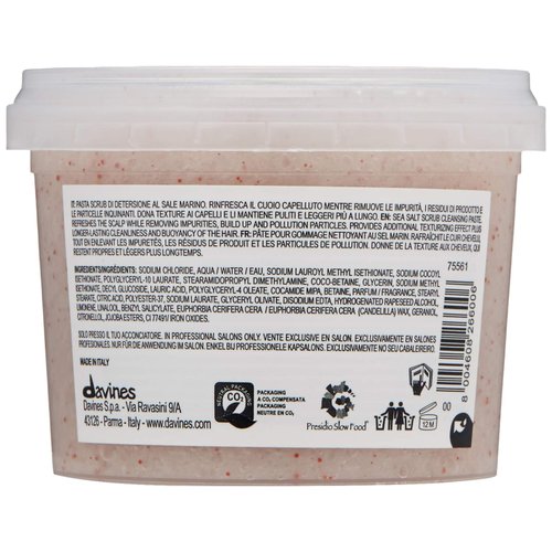 Davines Solu Sea Salt Scrub Cleanser, 3.57 Ounce (Pack of 1)