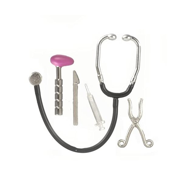 Melody Jane Dollhouse Accessory Doctors Set Stethoscope Injection Scissors Knee Hammer