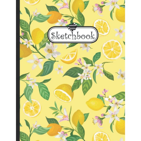 Sketchbook: Funny Lemon Pattern Sketching Book, Sketch Drawing Journal Sketchbook for Sketching - 8.5 x 11 Inches - 120 Pages.