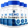 (5 Pack) Memo Genesis Capsules, Official Memogenesis Brain Health Support Pills with All Natural Ingredients, Advanced Brain Energy Supplement with Max Strength Vitamins for Women & Men (300 Capsules)
