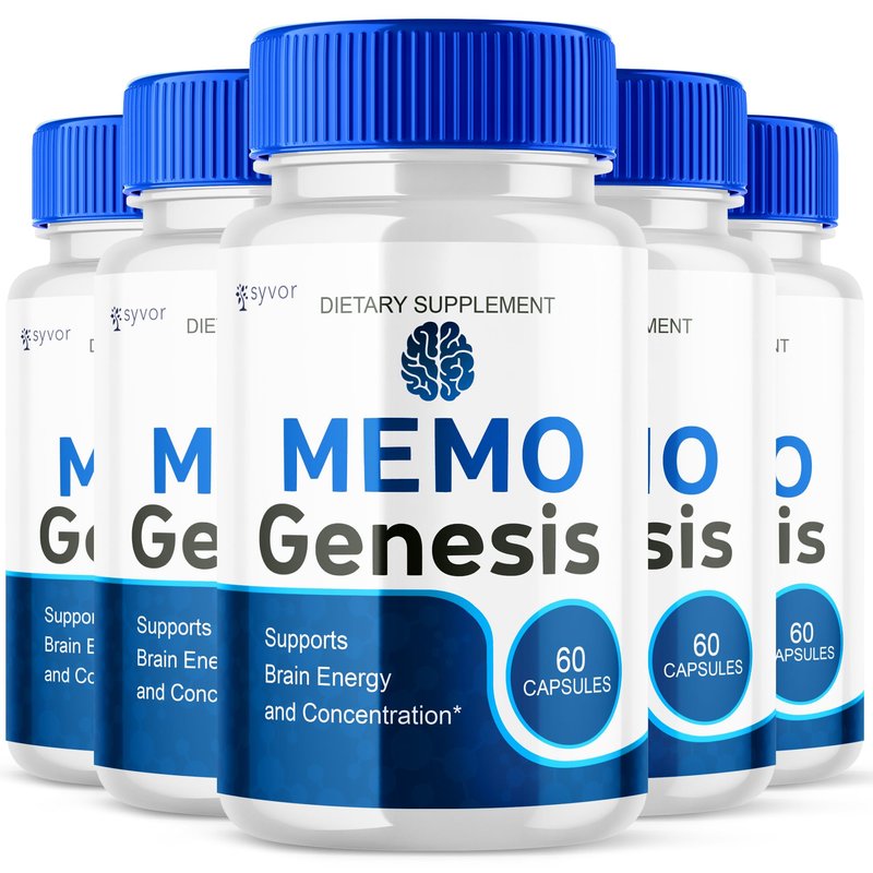 (5 Pack) Memo Genesis Capsules, Official Memogenesis Brain Health Support Pills with All Natural ...