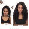 Hetto Curly Hair Extensions Clip in Human Hair #2 Darkest Brown Curly Clip in Extensions Human Hair Water Wavy Clip in Hair Extensions Human Hair 18 Inch 7Pcs 105g