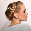 NOLITOY French Hair Pins, Pearl Hair Fork Sticks Metal U Shaped Hairpins for Women Girls Buns Hair Accessories