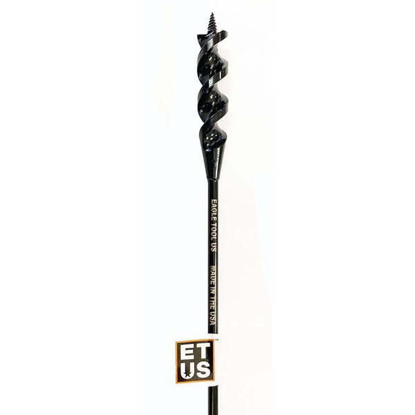 Eagle Tool US EA10018 Installer Drill Bit, Auger Style, 1-Inch by 18-Inch, 1/4-Inch Shank, Made in The USA