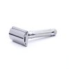 Edwin Jagger DES89KNBLAMZ Short Handle Reusable Classic Double Edge Safety Razor for Men (Knurled)