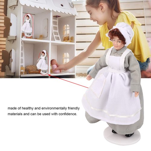 Miniature Dollhouse Accessories Porcelain Doll Dollhouse Miniature Ceramic Doll People for Dollhouse(Chef)