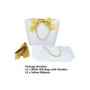 HUAPRINT Gift Bags with Handles,Party Favor Bags with Bow Ribbon,12Pcs White Paper Bags for Birthday Wedding Bridesmaid Present Celebration Holiday