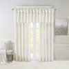 Madison Park Emilia Faux Silk Valances for Windows with Beads, Elegant window valance, 50"W X 26"L, White