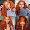 YMS Orange Ginger Wigs for Black Women Human Hair 150% Density Lace Front Wigs Human Hair Glueless Wigs Human Hair Pre Plucked (22 Inch,Orange Ginger)