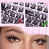 Lash Clusters Wispy Eyelash Clusters Natural C Curl DIY Lash Extension zanlufly 180Pcs Thin Band Individual Lashes Eyelash Extensions (8-16MM)
