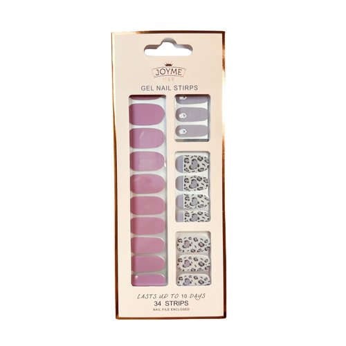 GoBudsGo 34PCS Nail Strips,Nail Stickers with UV Free,Color Street Nail Strips with Easy to Apply & Remove,12 Sizes Nail Polish Wraps with Cuticle Stick and Nail File