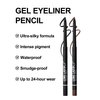 Erinde Waterproof Gel Eyeliner Pencil, Glide on Smooth Eyeliner for Mature Women, Long-Wearing Matte Gel Cream Texture, Creamy Retractable Eye Liner, Built-in Sharpener, Transfer-Proof, Brown