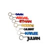 Bold Letter Personalized Keychain, 3D Printed Keyring, Custom Name, Personalised Party Favor, 3D Printed Keychain, Stocking Stuffer (Custom)