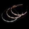 Wedding Party Rhinestone Flower Crown Headband Hair Band Bridal Crystal Headpiece Headdress Hair Accessories for Brides and Bridesmaids (Silver)