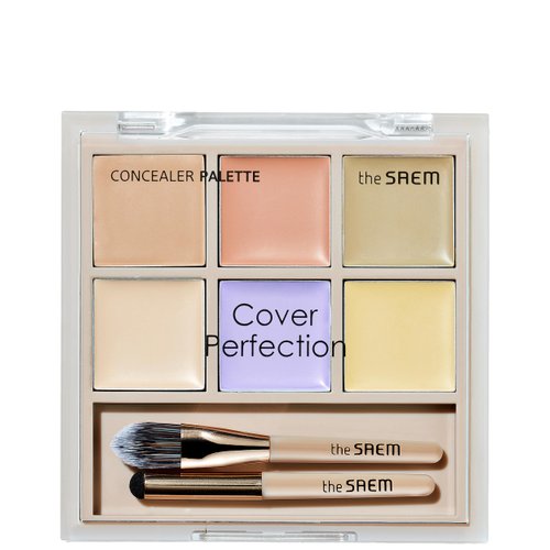 THESAEM Cover Perfection Concealer Palette 01 Cover&Correct - Multi Use 6 Colors Correcting Conceal Palette - for Dark Circles, Imperfections, Face Tone Corrector, Ideal for Fair to Light Skin