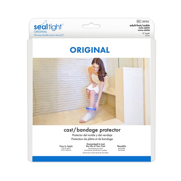 Seal Tight ORIGINAL Cast and Bandage Protector, Best Watertight Protection, Adult Foot and Ankle