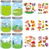 CY2SIDE 12PCS Summer Bugs Stickers Scene for Kids, Make A Bug Jar Sticker Scene with Butterfly Bee Ladybug Flower, Make Your Own Insect Stickers with Jar Scene, DIY Summer Party Games Class Activities
