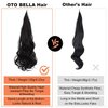 Ponytail Extension 30 Inch Flexible Wrap OTO BELLA Around Ponytail Hair Extensions 120g Long Curly Synthetic Ponytail Wavy Pretty Hair Ponytails Hairpieces For Women Daily Use (22/24#)