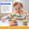 Mothercould Snack Box Set for Kids - 8 Compartments, Reusable Snack Solution with 100 Dissolvable Labels | Easy to Clean, Dishwasher Safe, BPA-Free, Food Grade, Durable and Secure Design (2 Pack)