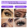 60Clusters 50D Cluster Lashes, Faux Mink Hair Lash Clusters, DIY Eyelash Extension Individual Lashes, DD Curl Mix Length Thin Band False Eyelahs, Easy to Apply at Home