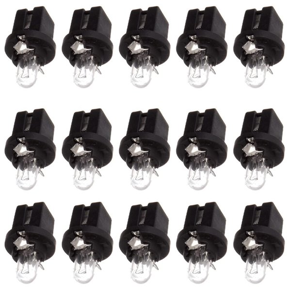 cciyu 15X White Halogen Bulb Replacement fit for Mercedes R129 W140 W170 W202 W210 Instrument Cluster/509t T5 Twist Halogen Light Bulbs Replacement fit for Instrument panel Gauge Cluster Speedometer