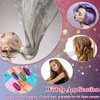 Shining Pink Hair Tinsel, 47 Inch 800 Strands Sparkle Hair Heat-Resistant Tinsel Hair Extensions, Easy for DIY, Sparkling Shiny Hair Tinsel Strands for Children Girls Women(Shining Pink)