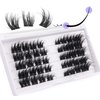 Cluster Lashes Wispy Eyelash Extensions 3D Flat DIY Flat Lash Clusters Individual Faux Mink Lashes False Eyelashes Pack by ALICE