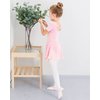 Stelle Ballet Leotards for Girls Dance Leotard with Skirt Toddler Dance Outfits Criss-Cross Back (Pink,4T)