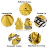 Morezi Dog Zip Up Dog Raincoat with Reflective Buttons Water Resistant Adjustable Drawstring, Removable Hood, Stylish Dog Raincoats with Legs - Size XS to XXL Available Yellow Small
