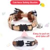 SuperBuddy Cat Collars Breakaway with Cute Bow Bell - 2 Pack Kitten Collar Plaid Cat Collar with Removable Bowtie Cat Collar for Cats Kittens…