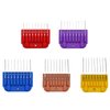 COSYONALL Animal Stainless Steel 5 Color Dog Guide Comb Set,Cutting Length 1/8"-5/8" for 10#/15#/30# A5 Detachable Blade,Compatible with Andis, Oster A5, Wahl KM Series Clipper Guards