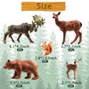 40 PCS Woodland Animals Figures Model Trees, 5 Pcs Animal Toy Figurines and 35 Pcs Mixed Plastic Trees Forest for Woodland Cake Toppers Decorations Birthday Party Supplies