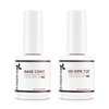 Nicedeco No Wipe Gel Top Coat and Base Coat Set 2 Pcs 15ml Gel Nail Polish Soak Off LED Nail Lamp Gel Base Top Coat Shine Finish and Long Lasting Nail Art