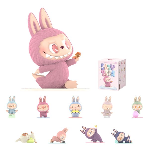 POP MART The Monsters Lazy Yoga Series Figures, The Monsters Blind Box Figures, Random Design Action Figures Collectible Toys Home Decorations, Holiday Birthday Gifts for Boys and Girls, Single Box