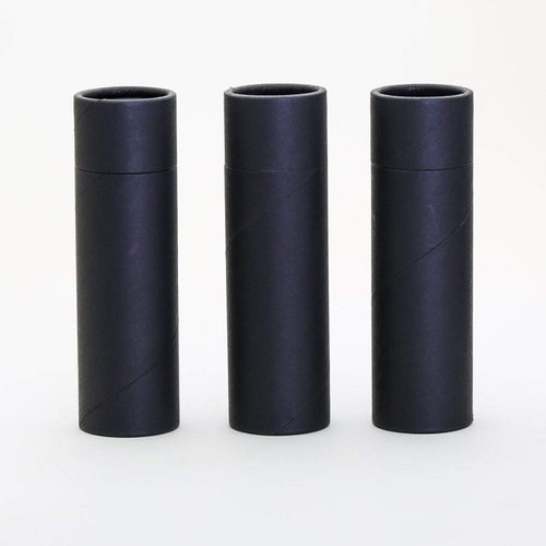 2.5 OZ Black Kraft Paperboard Lip Balm/Deodorant/Cosmetic/Lotion Tubes (25)