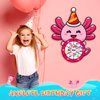 HyDren Axolotl Party Game 31x24 Axolotl Dart Board with 12 Sticky Balls Axolotl Party Favors Axolotl Birthday Party Decor Gift for Indoor Outdoor Game