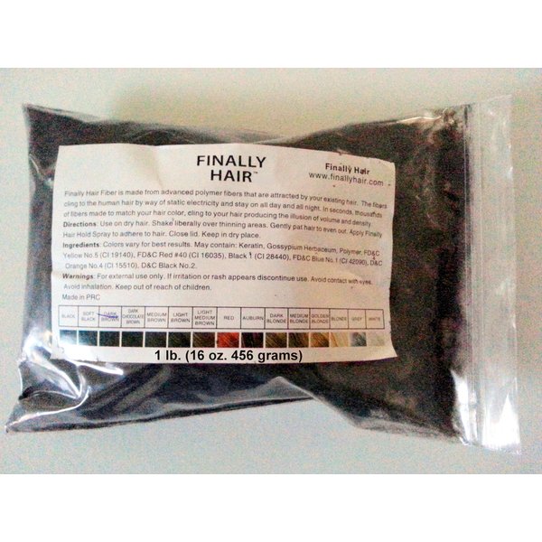 AUBURN Finally Hair Hair Fiber Refill 456 Grams Full Pounder For Hair Loss Concealing by Finally Hair