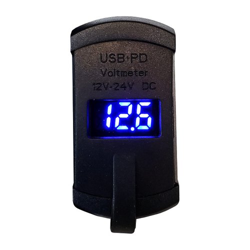 OZ-USA Power Bus Bar Plug Harness Dual USB Port QC 3.0 USB-C PD with Voltmeter Compatible with Polaris RZR Pro Ranger Crew XP 2018-2023