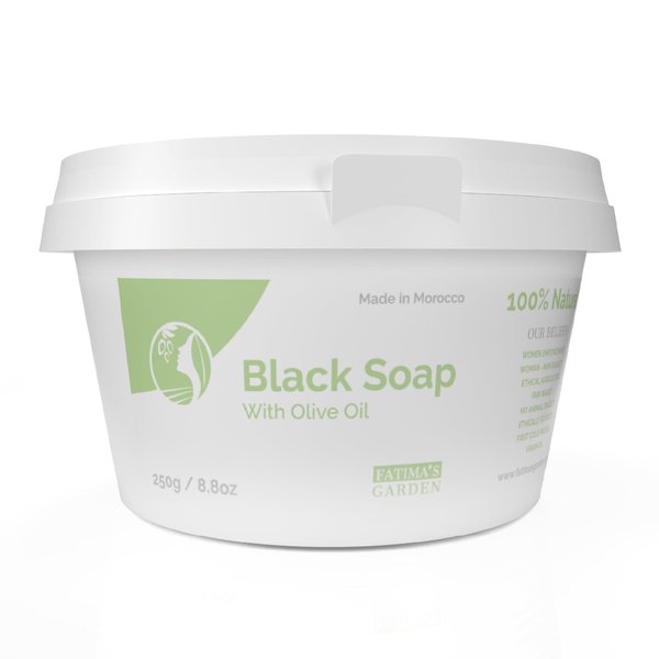 Fatima's Garden Olive Oil Black Soap - Natural Cleanser, 250g
