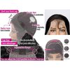 H&W Wigs Body Wave Lace Front Wigs Human Hair Pre Plucked Glueless 13x4 Full Lace Frontal Wigs Human Hair with Baby Hair 180% Density Natural Black Hair Color for Women 20 inch