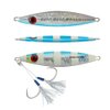 OCEAN CAT 1 PC Slow Fall Pitch Fishing Lures Sinking Lead Metal Flat Jigs Jigging Baits with Hook for Saltwater Fishing 100G/120G/180G (Blue, 180g(6 1/3oz))