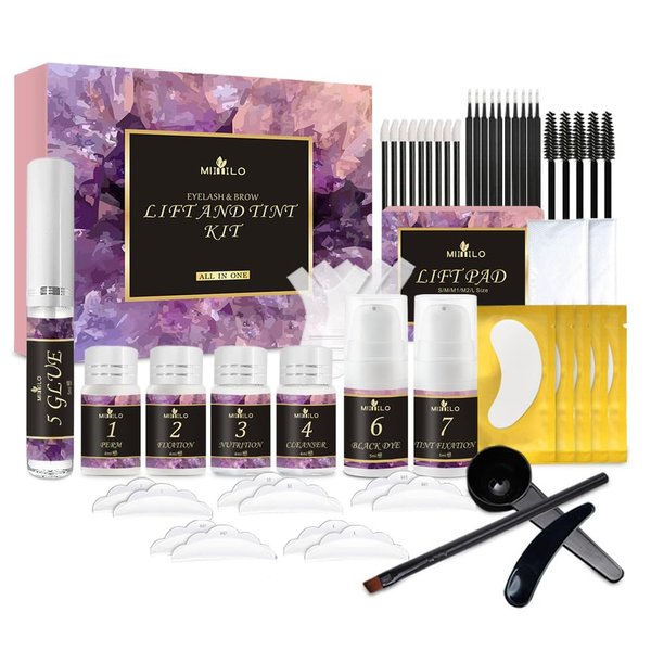 NAOLVE Lash Lift Kit, Lash and Brow Lamination Kit, Professional Eyelash Lifting Kit, Eyelash Perm Kit, Eyebrows Lamination Kit, Eyelash Lift Kit At Home Salon, Lomg-lasting Curling, Safe Effectually