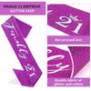 21st Birthday Decorations for Her "Finally 21" Birthday Sash and Rhinestone Crown Tiara Set for Girls 21st Birthday Gifts for Happy 21st Birthday Party Favor Supplies (purple)