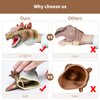 Yolococa Dinosaur Hand Puppets Realistic Latex Soft Animal Toys Set, Tyrannosaurus, Triceratops, Stegosaurus Hand Puppet Toys Gift for Kids, Party Imaginative Games, 3 Pack