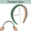 CAVETEE Rhinestone Headband，Non-slip Sparkly Wide Headbands Hair Bands Crystal Fancy Headbands Green Headband Comfortable Formal Hair Accessoriesfor Women Girls Christmas