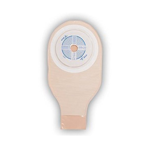 ConvaTec 125339 ActiveLife One-Piece Drainable Pouch with Pre-Cut Stomahesive Skin Barrier, Tape Collar, 12" Pouch with 1-Sided Comfort Panel, Tail Clip, Opaque, 1" Stoma Opening, Pack of 20